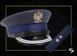 ZESTAW: czapka garnizonowa Służby Więziennej - oficer starszy z otokiem