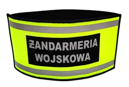 Opaska naramienna odblaskowa z napisem "Żandarmeria Wojskowa" - z rzepem