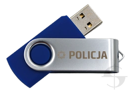 Pendrive 32 GB, niebieski - Policja
