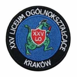 Emblemat szkolny "XXV LO KRAKÓW" - okrągły