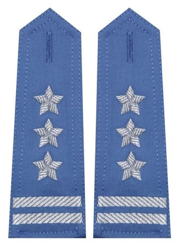 Pagony niebieskie do koszuli Służby Więziennej - pułkownik