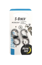 Karabińczyk Nite Ize - S-Biner MicroLock - Stalowy - 2Pack  - stalowy