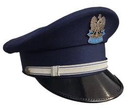 Czapka garnizonowa wyjściowa Policji - oficer - nowy wzór