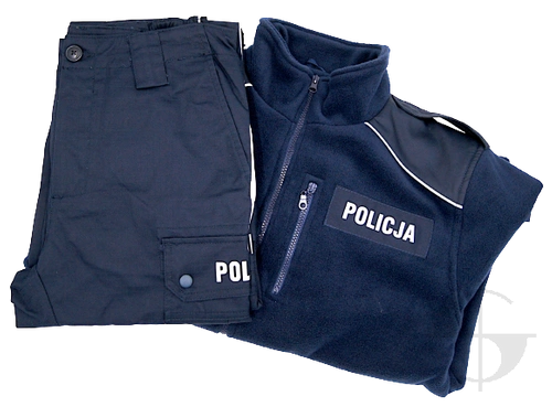 ZESTAW: Spodnie przejściowe ripstop i bluza polarowa Policji