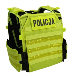 Kamizelka Plate Carrier, Warmen - Cordura Żółta Hi-Viz odblaski dla WRD