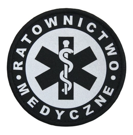 Emblemat odblaskowy RATOWNICTWO MEDYCZNE - Rzep 8,5 cm