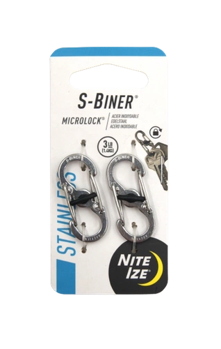 Karabińczyk Nite Ize - S-Biner MicroLock - Stalowy - 2Pack  - stalowy