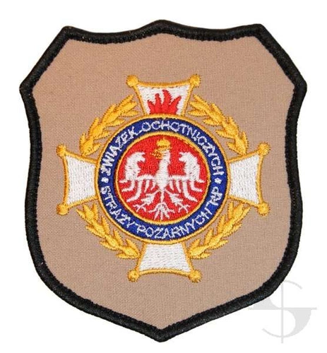 Emblemat naramienny do ubrania specjalnego GOLD - OSP - wzór I