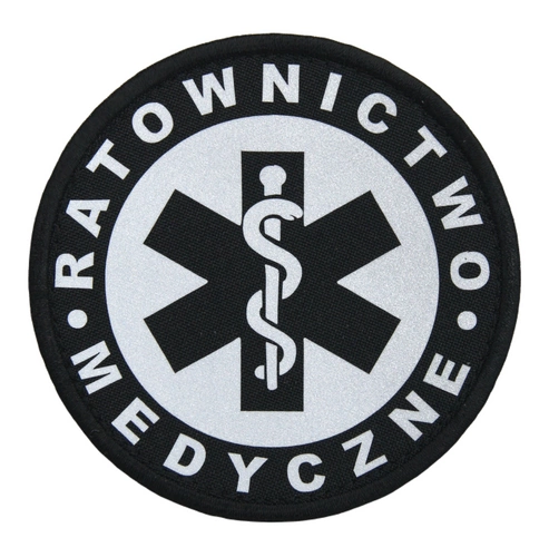 Emblemat odblaskowy RATOWNICTWO MEDYCZNE - Rzep 8,5 cm