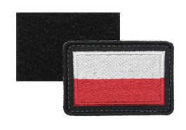 Flaga wymiary: 55 x 38 mm, z miękkim rzepem (pętelki)