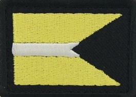 Flaga (proporczyk) naramienna - 14 Pułk Ułanów - z rzepem