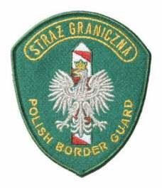 Emblemat naramienny Straży Granicznej MW "POLISH BORDER GUARD" - wyjściowy zielony