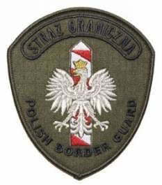 Emblemat naramienny Straży Granicznej "POLISH BORDER GUARD" - służbowy oliwkowy