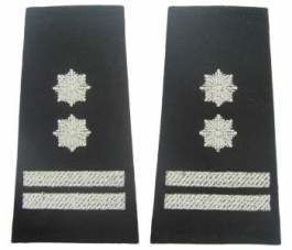 Pagony (pochewki) czarne Policji - młodszy inspektor