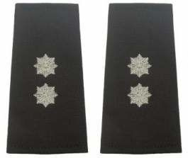 Pagony (pochewki) czarne Policji - podkomisarz