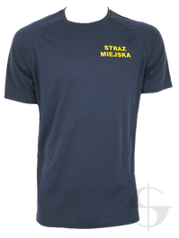 T-shirt poliestrowy, granatowy Straż Miejska - męski