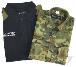 ZESTAW: Koszula polowa - krótki rękaw i koszulka polo Straży Granicznej