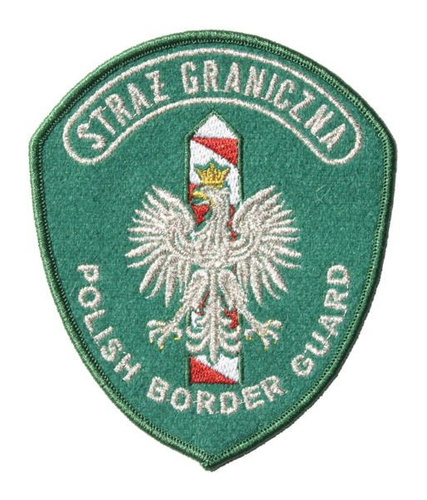 Emblemat naramienny Straży Granicznej "POLISH BORDER GUARD" - wyjściowy zielony